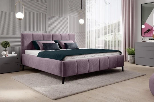 GALINA 160x200 elegantní manželská postel s prošitím na vysokých nožkách